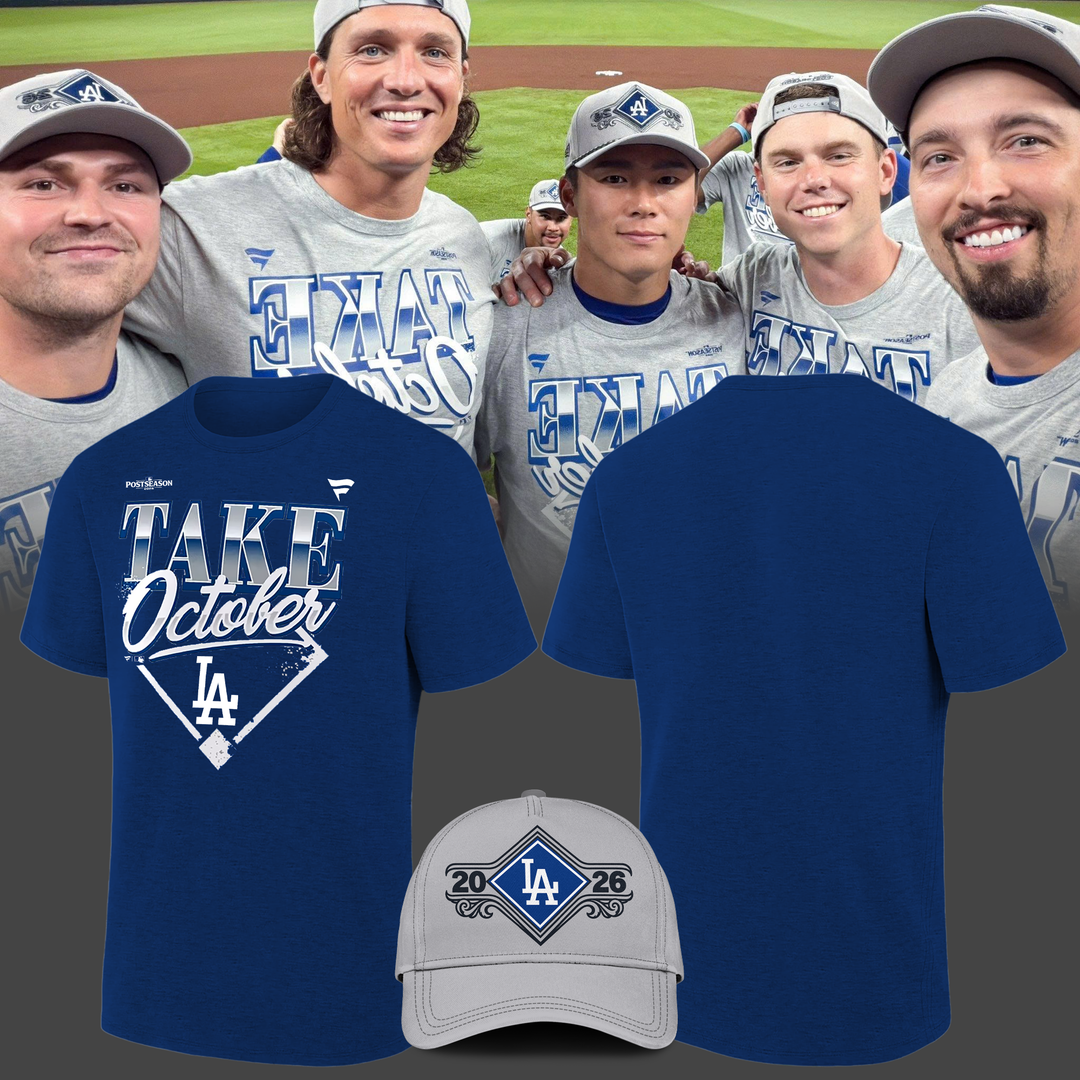 Los Angeles Dodgers 2026 MLB Division Series Champions Distressed Locker Room Take October T-Shirt