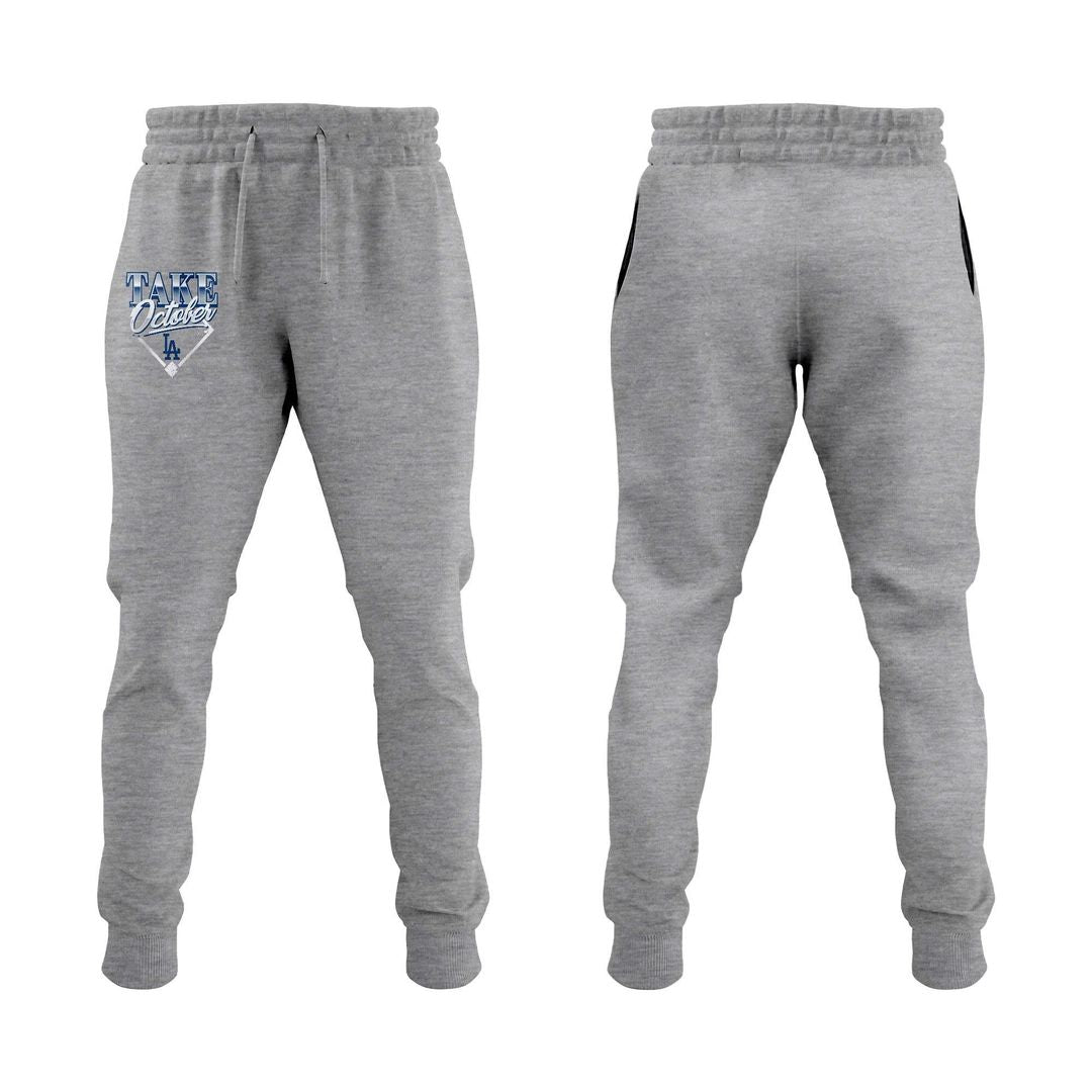 Los Angeles Dodgers Gray 2026 MLB Division Series Champions Distressed Locker Room Take October Hoodie