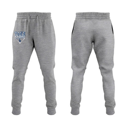 Los Angeles Dodgers Gray 2026 MLB Division Series Champions Distressed Locker Room Take October Hoodie