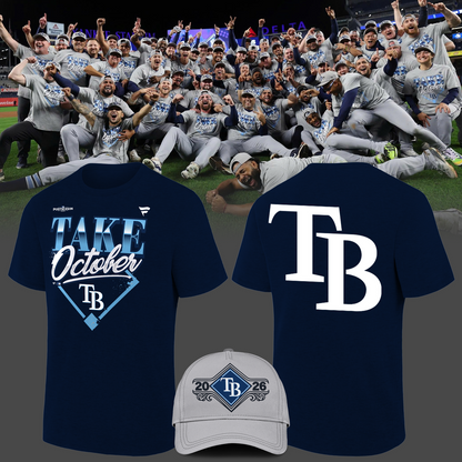 Tampa Bay Rays 2026 MLB Division Series Champions Distressed Locker Room Take October T-Shirt