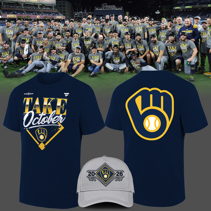 Milwaukee Brewers 2026 MLB Division Series Champions Distressed Locker Room Take October T-Shirt