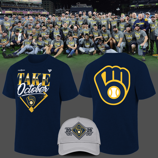 Milwaukee Brewers 2026 MLB Division Series Champions Distressed Locker Room Take October T-Shirt