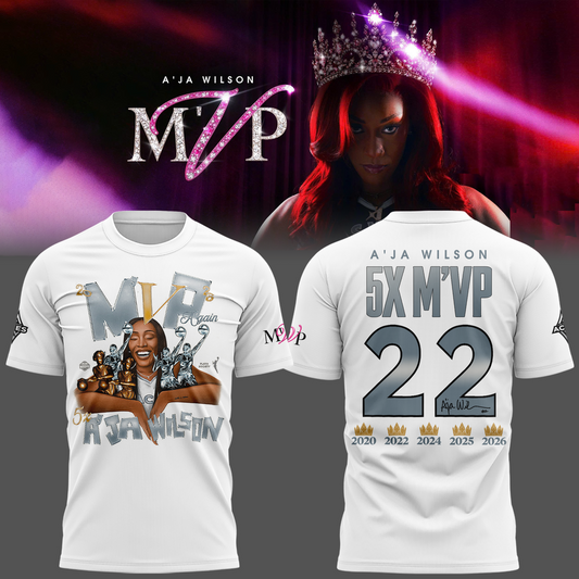 Limited edition A’ja Wilson 5X M'VP T-Shirt