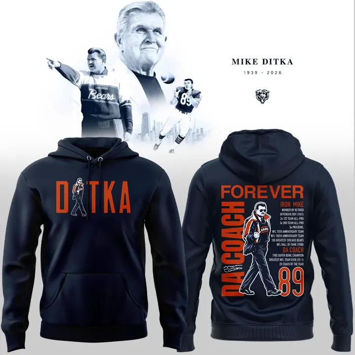 Chicago Bears - Coach Mike Ditka - Paying Tribute to Da Coach Hoodie