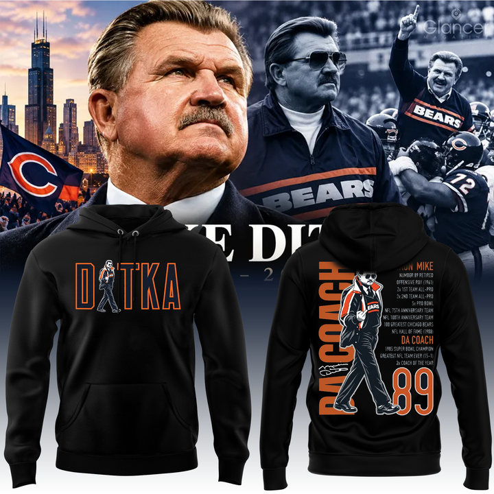Chicago Bears - Coach Mike Ditka - Paying Tribute to Da Coach Hoodie