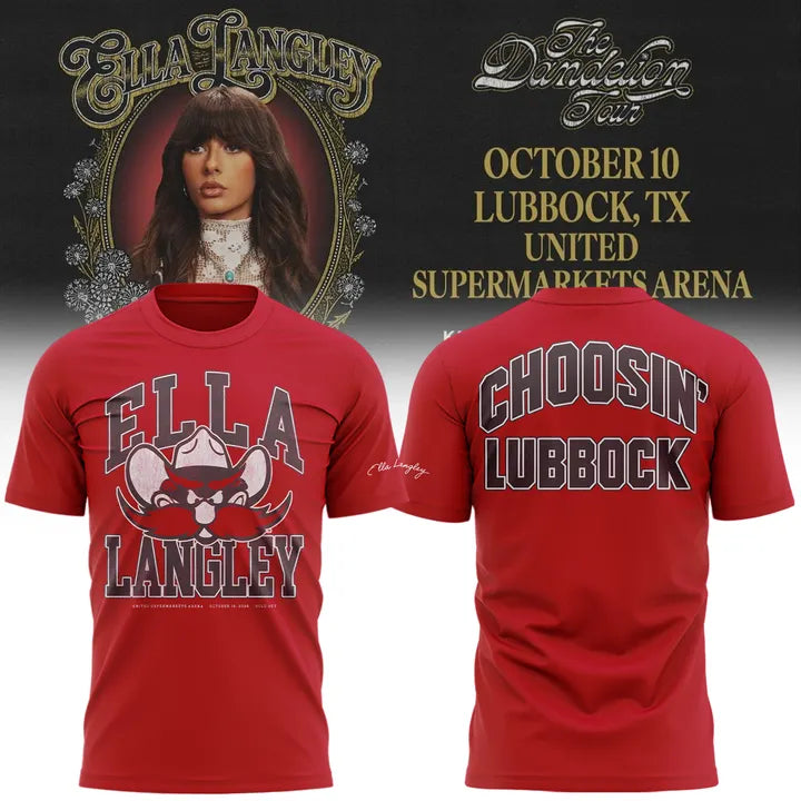 Texas Tech Red Raiders x Ella Langley-The Dandelion Tour 2026 Shirt