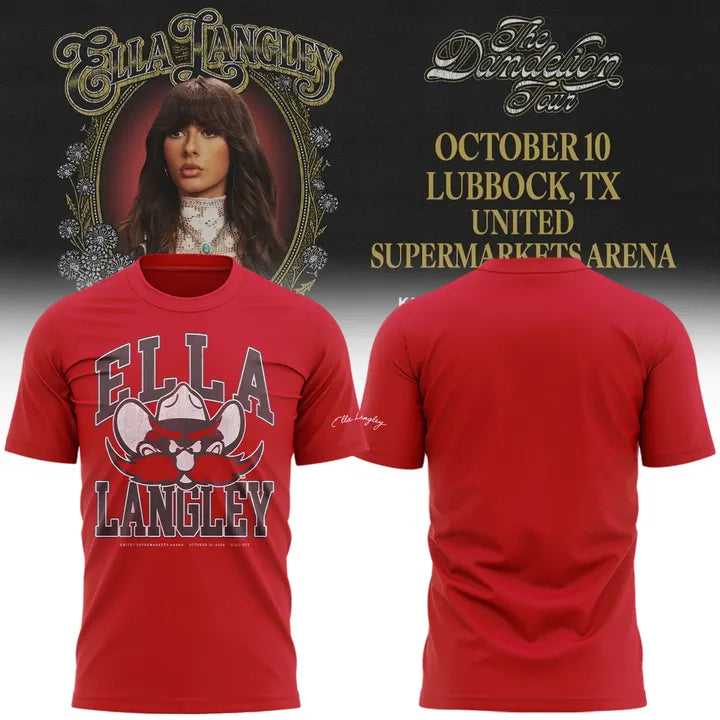 Texas Tech Red Raiders x Ella Langley-The Dandelion Tour 2026 Shirt
