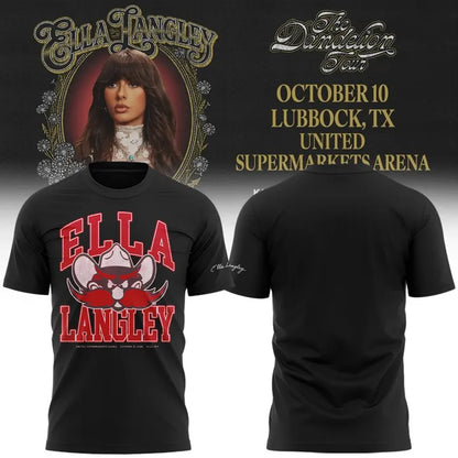 Texas Tech Red Raiders x Ella Langley-The Dandelion Tour 2026 Shirt Black