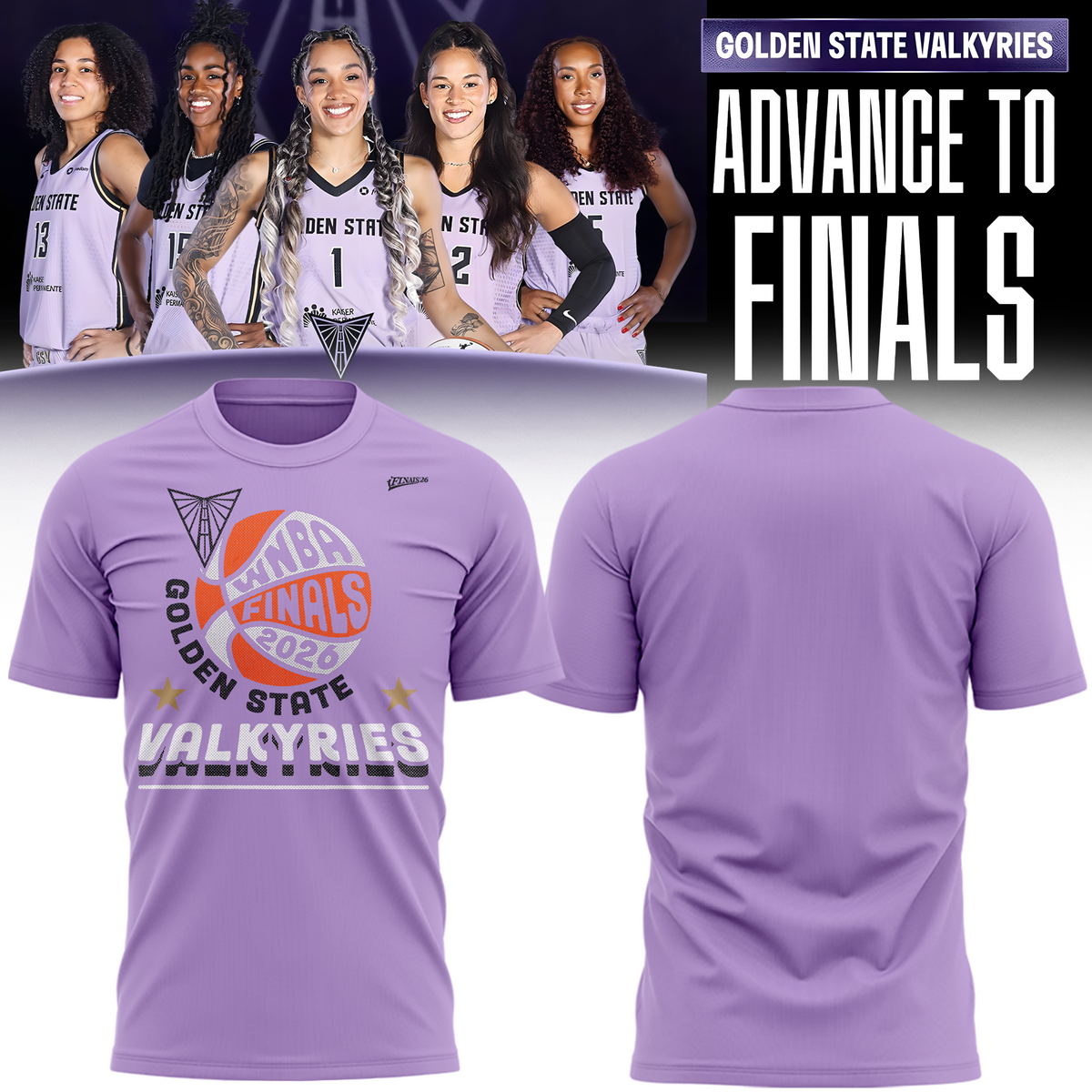 Limited edition Golden State Valkyries 2026 Finals T-Shirt