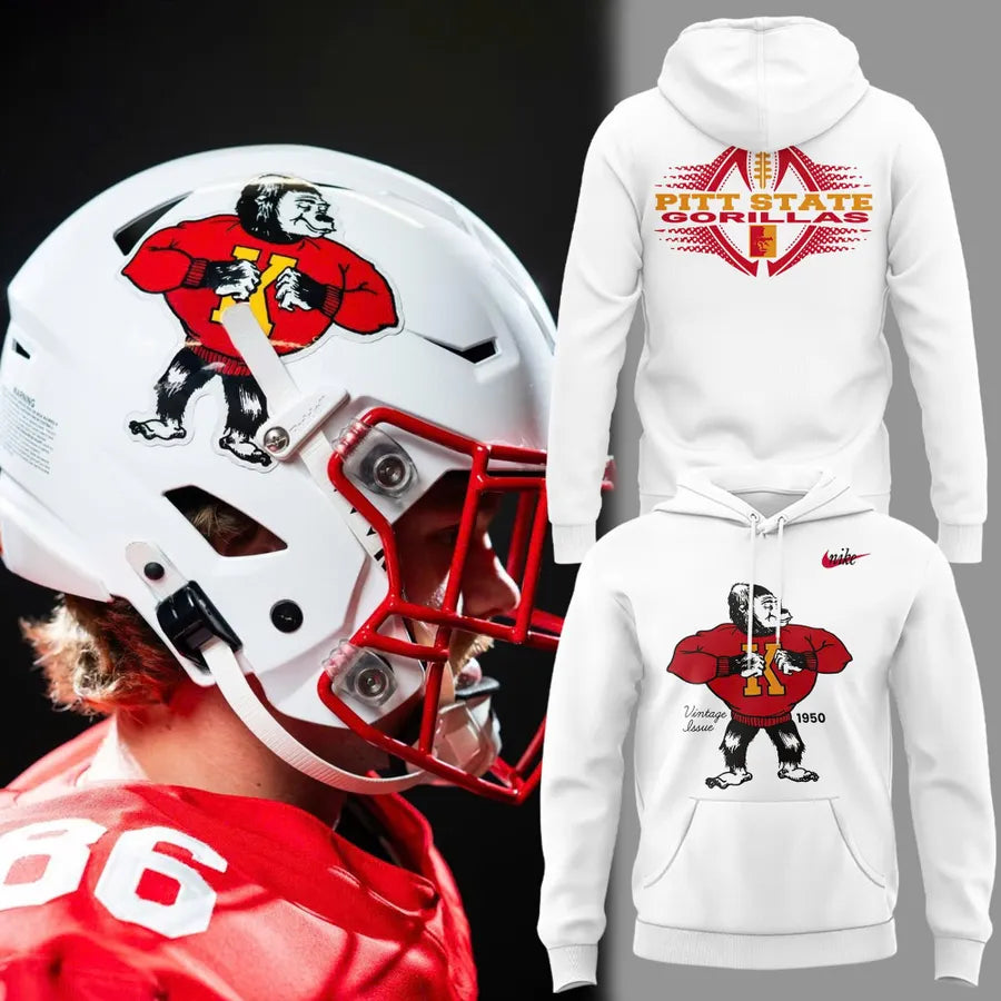 "Vintage Issue 1950" Pittsburg State football Hoodie