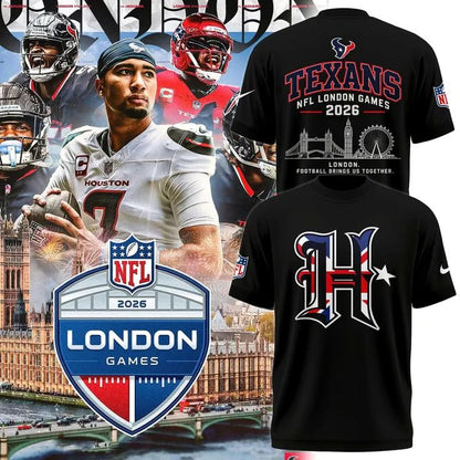 Houston Texans 2026 London Games Commemorative Football T-Shirt