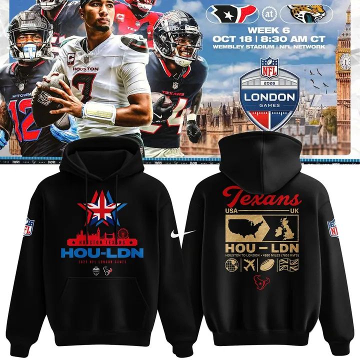 Houston Texans 2026 London Matchup Merch Capsule Hoodie