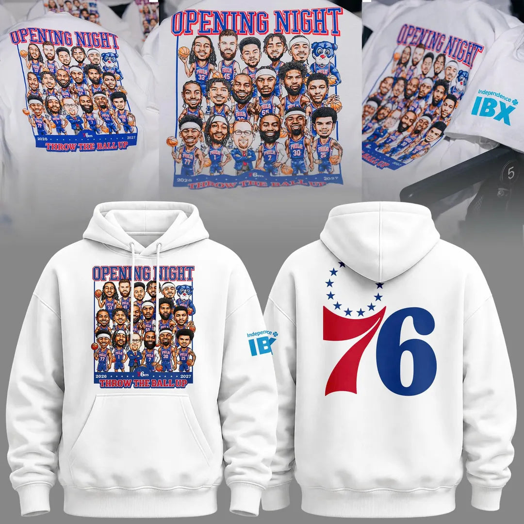 Hoodie Team Print "Opening Night" Philadelphia 76ers