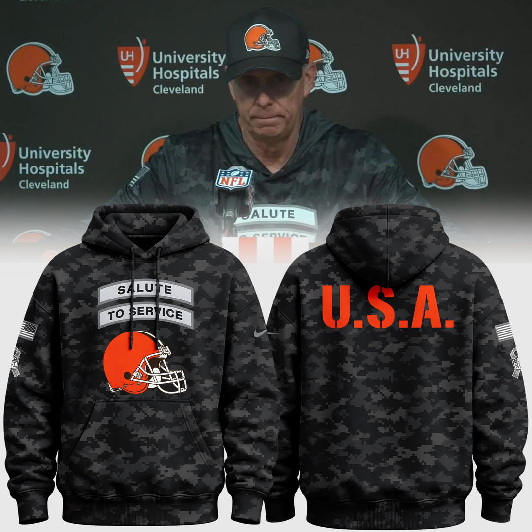 Special Edition Hoodie Coach Todd Monken Cleveland Browns 2026 Salute to Service