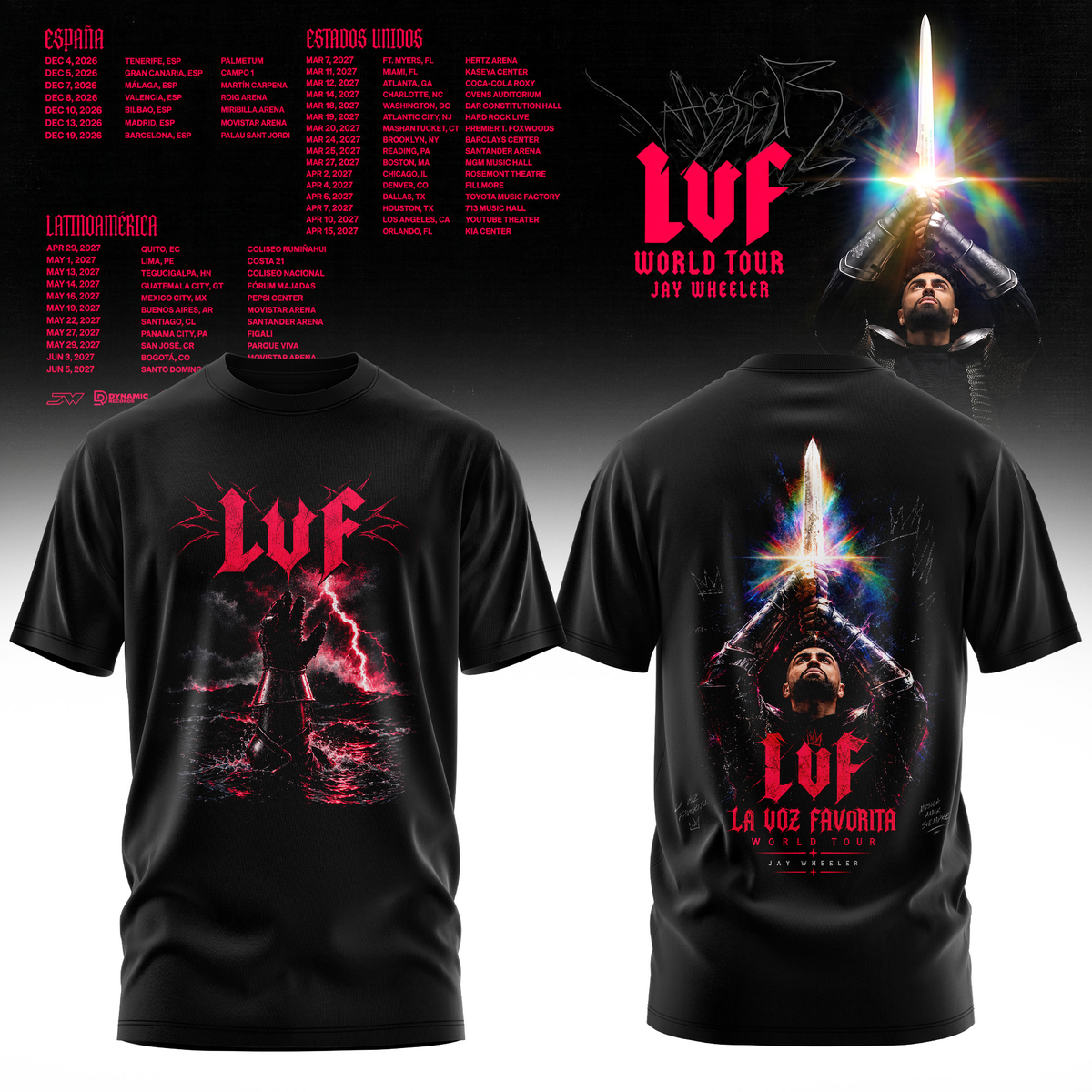 Jay W – La Voz Favorita World Tour TShirt