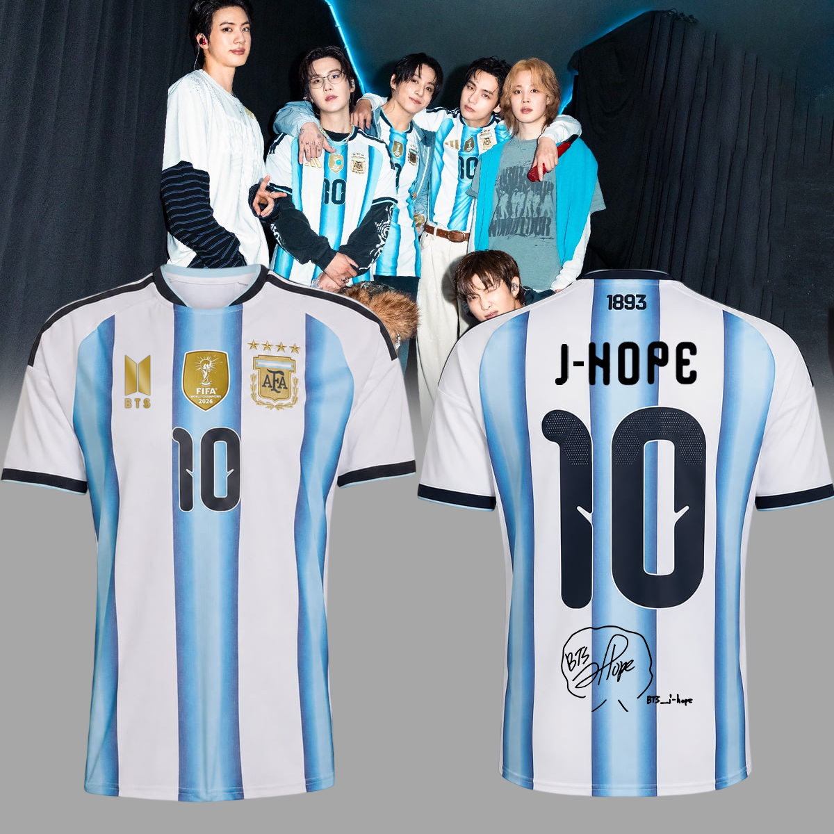 Argentina National Football Club x BTS WORLD TOUR ‘ARIRANG’ Limited Edition Signature – Jersey