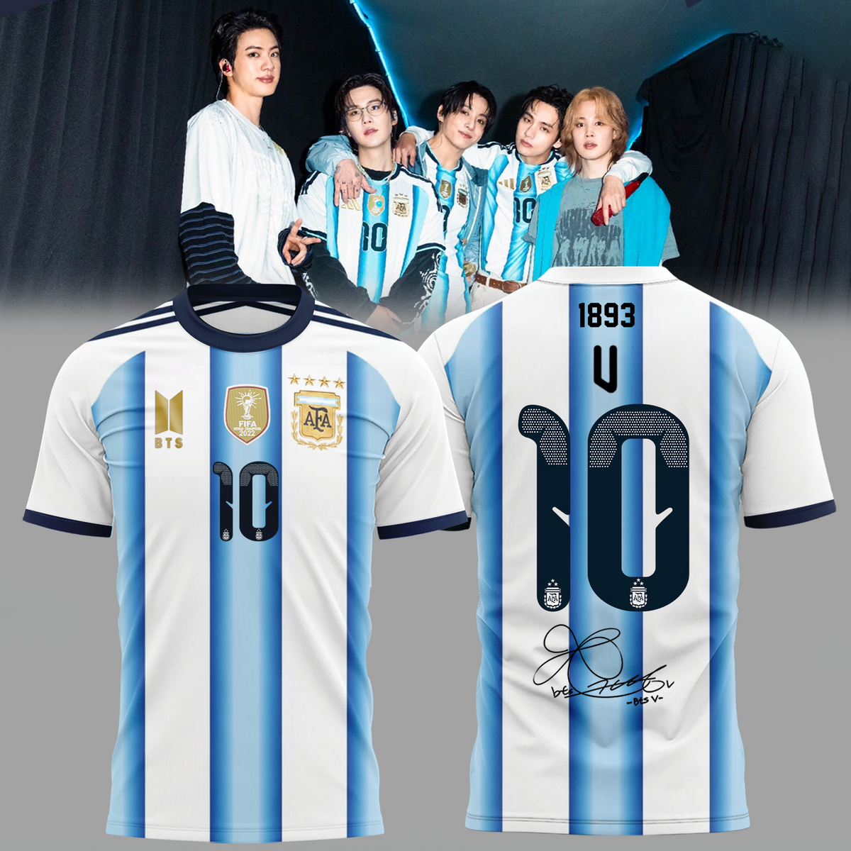Argentina National Football Club x BTS WORLD TOUR ‘ARIRANG’ Limited Edition Signature – Shirt