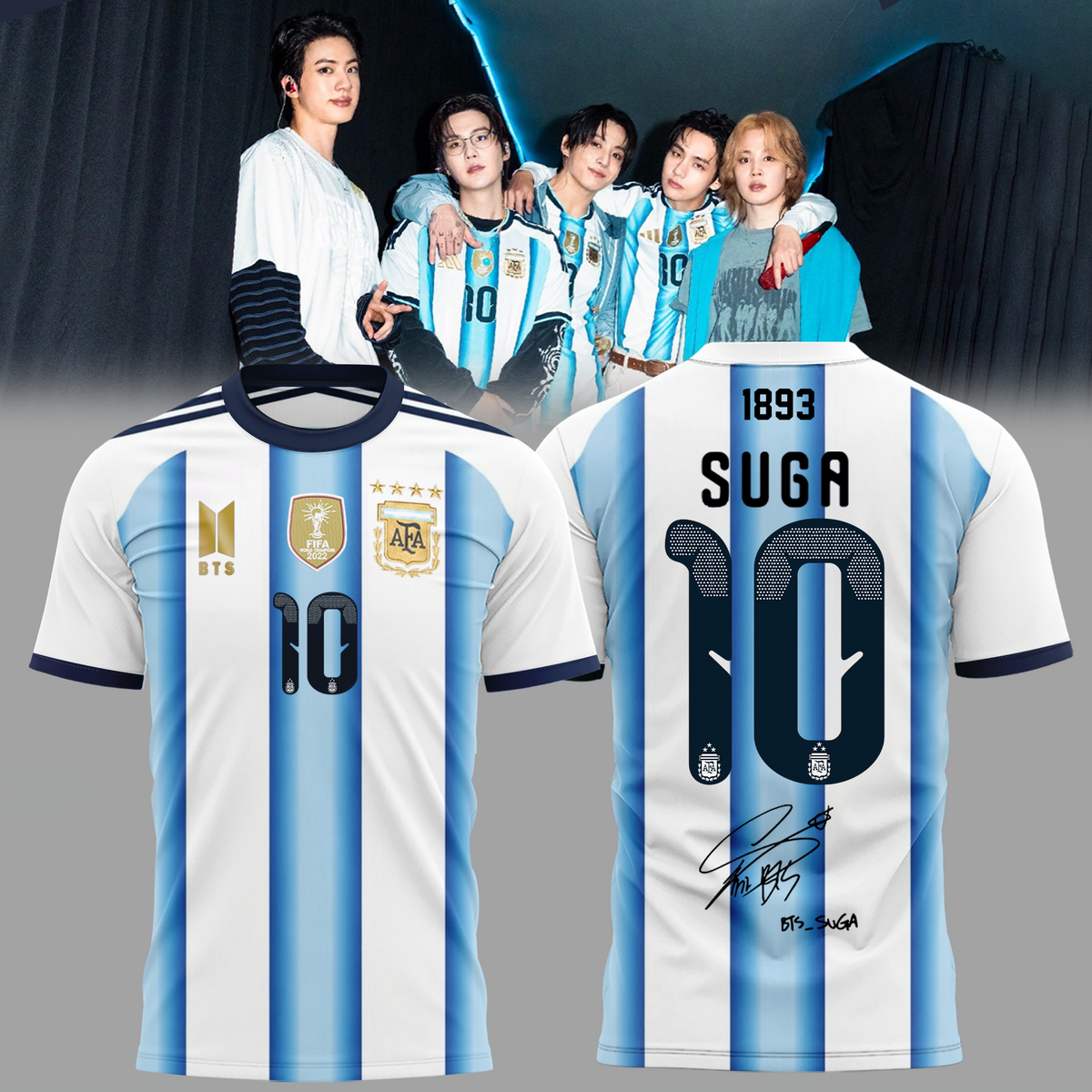 Argentina National Football Club x BTS WORLD TOUR ‘ARIRANG’ Limited Edition Signature – Shirt