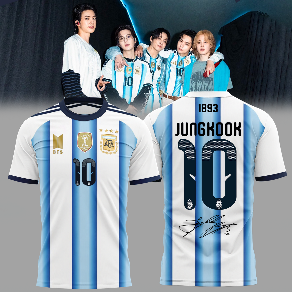 Argentina National Football Club x BTS WORLD TOUR ‘ARIRANG’ Limited Edition Signature – Shirt