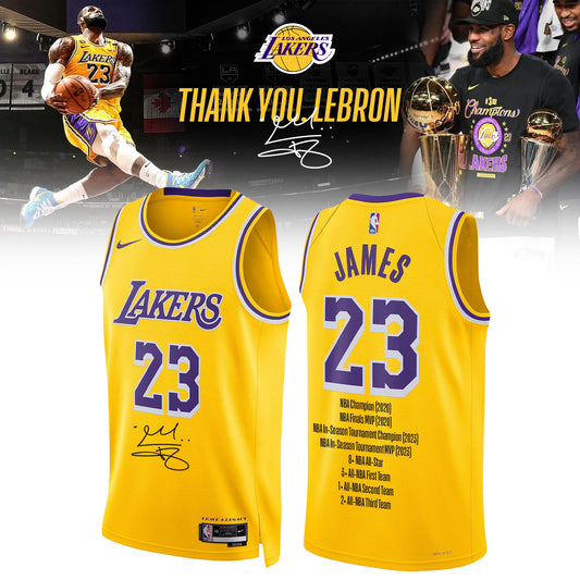 Thank you, LeBron Los Angeles Lakers Basketball Jersey