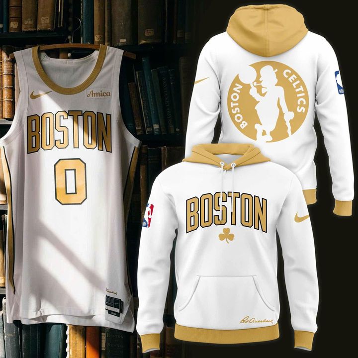 Boston Celtics Nike White/Yellow 2025-26 City Edition Hoodie 76 Reviews