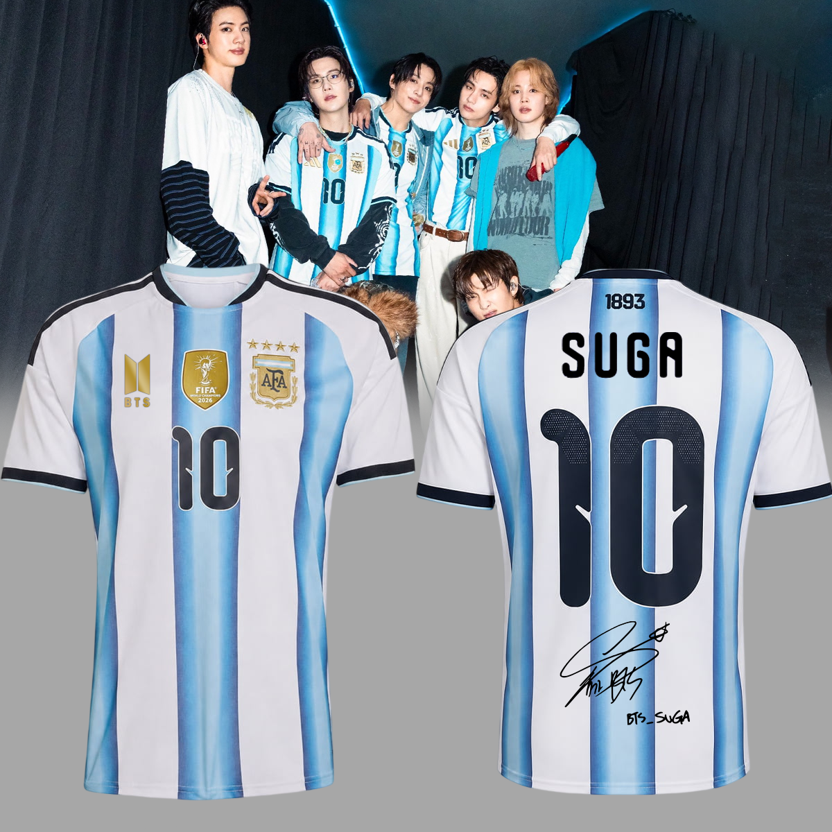 Argentina National Football Club x BTS WORLD TOUR ‘ARIRANG’ Limited Edition Signature – Jersey