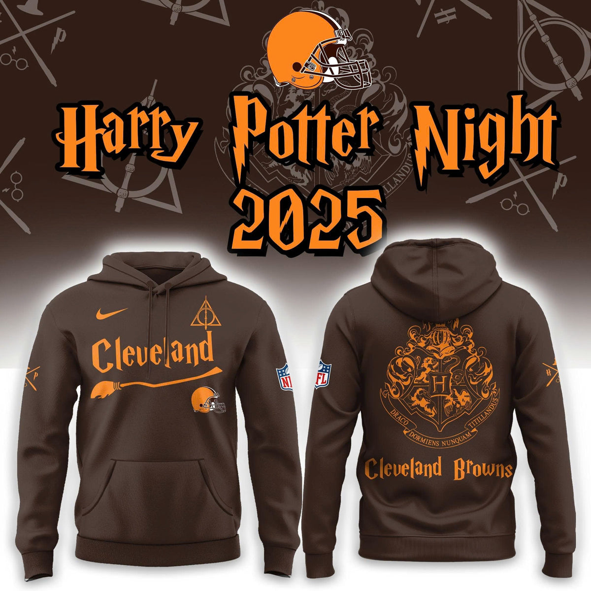 Cleveland Browns Harry Potter 2025 Combo Hoodie