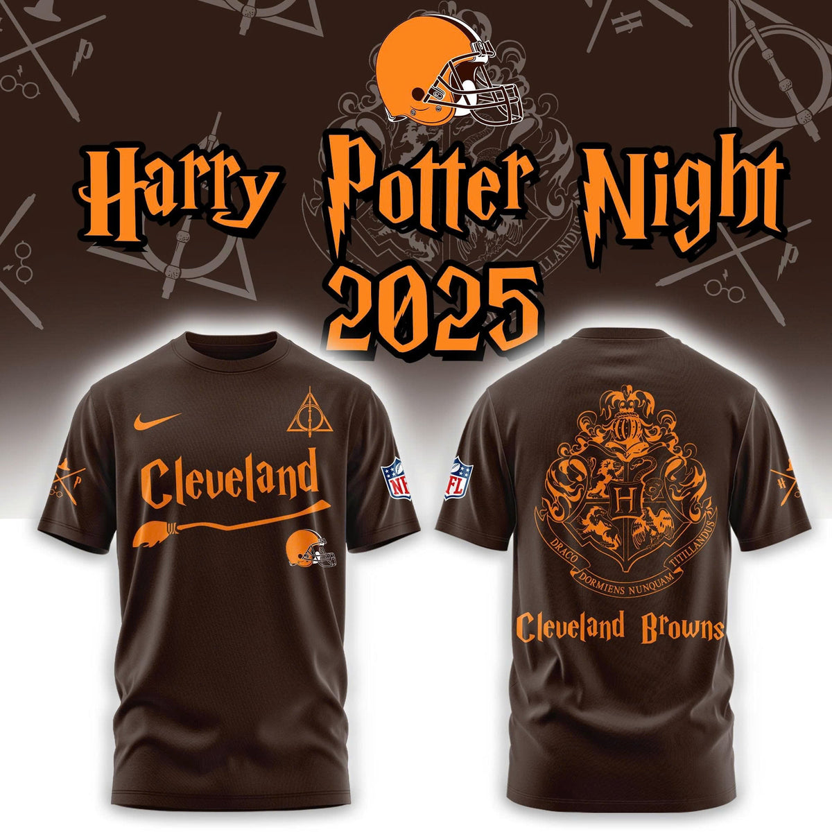 Cleveland Browns Harry Potter 2025 Combo Tshirt