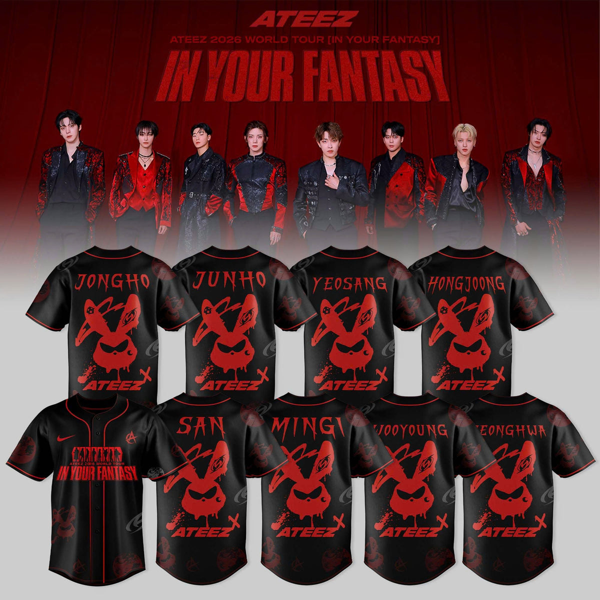 Ateez VR Concert Light The Way “ Limited Jersey