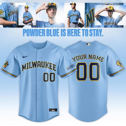 Milwaukee Brewers 2026 Powder Blue Custom Jersey