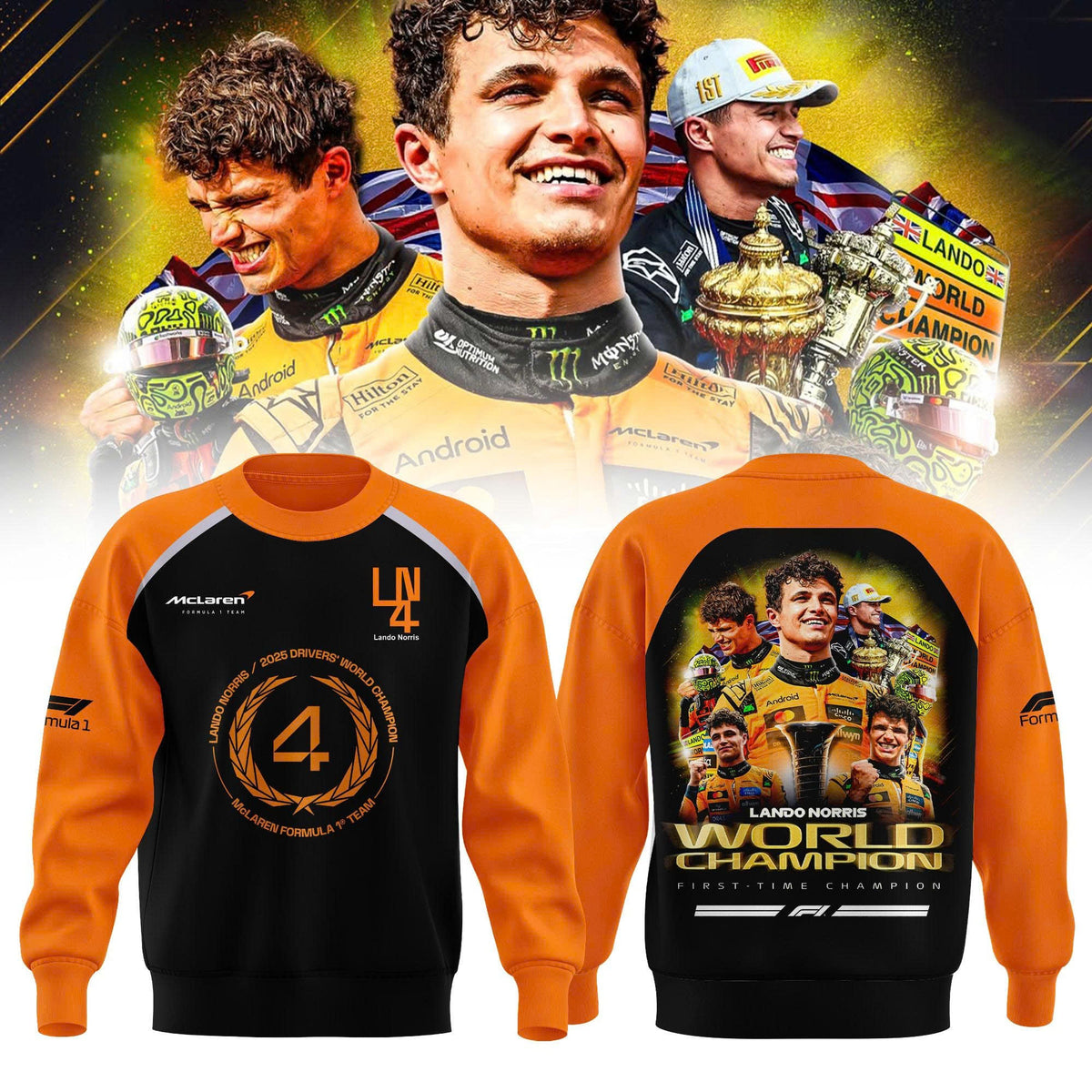 Lando Norris x McLaren “ Drivers™ World Champion 2025. History Made