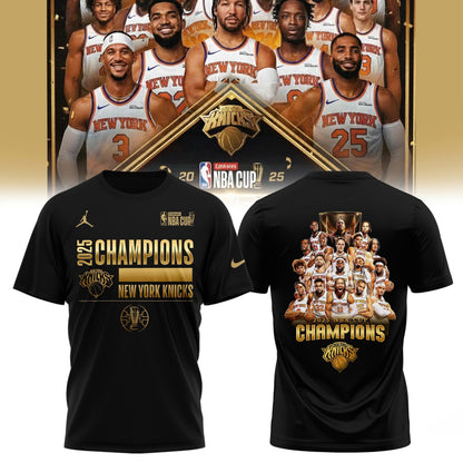 New York Knicks 2025 NBA Cup Champions T-Shirt Limited Edition