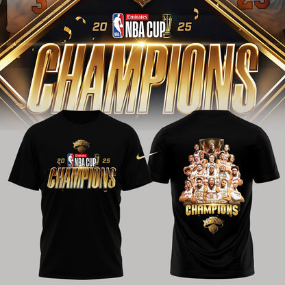 New York Knicks 2025 NBA Cup Champions T-Shirt Limited Edition