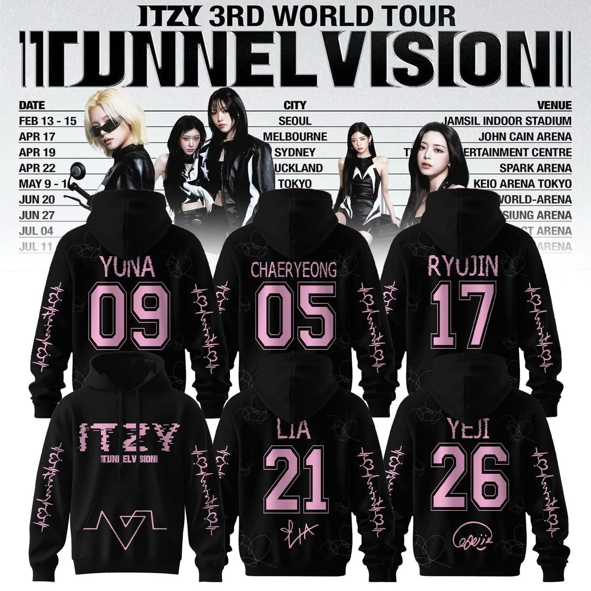 ITZY 3RD WORLD TOUR TUNNEL VISION Hoodie