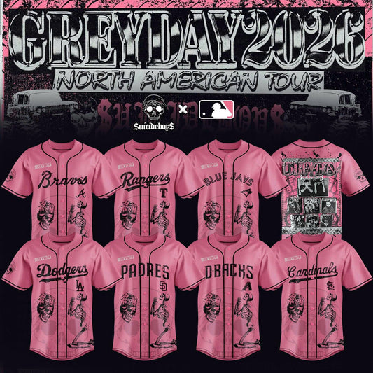 All Team MLB X $uicideboy$ Greyday 2026 “ North American Tour Jersey