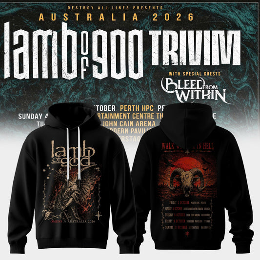 LAMB OF GOD x TRIVIUM – AUSTRALIA 2026 COLLECTION HOODIE