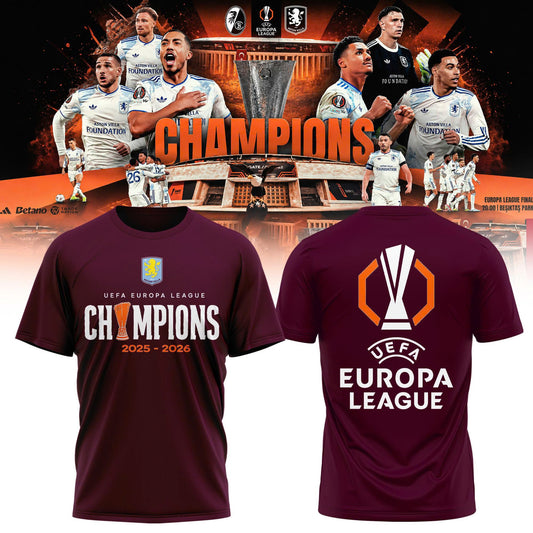 Aston Villa Champions Europa League 25/26 Tshirt